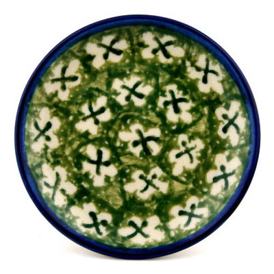 Polish Pottery Mini Plate, Coaster plate Emerald X&#039;s