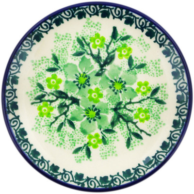 Polish Pottery Mini Plate, Coaster plate Evergreen Wreath