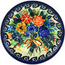 Polish Pottery Mini Plate, Coaster plate Fall Bouquet UNIKAT