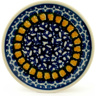 Polish Pottery Mini Plate, Coaster plate Field Of Wildflowers