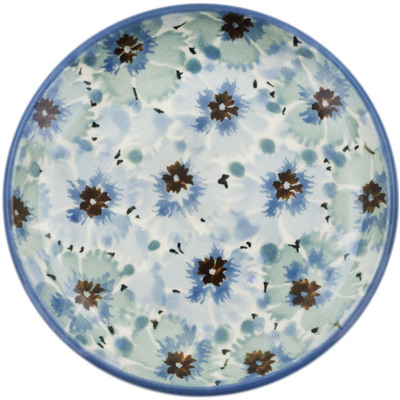 Polish Pottery Mini Plate, Coaster plate Frosty Florals UNIKAT