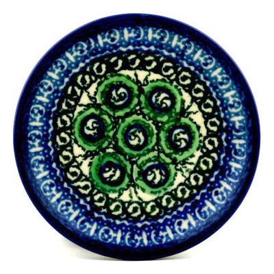 Polish Pottery Mini Plate, Coaster plate Gilbraltar UNIKAT