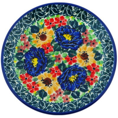 Polish Pottery Mini Plate, Coaster plate Glorious Beauty UNIKAT