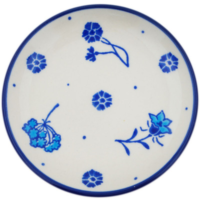 Polish Pottery Mini Plate, Coaster plate Go With The Flow