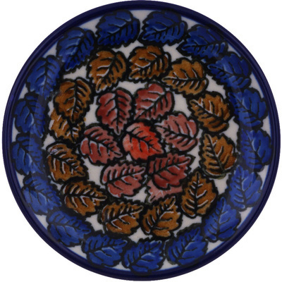 Polish Pottery Mini Plate, Coaster plate Golden Autumn UNIKAT