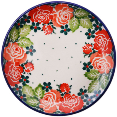 Polish Pottery Mini Plate, Coaster plate In The Rose Garden
