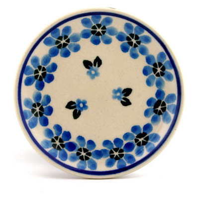 Polish Pottery Mini Plate, Coaster plate Jumping Daisies