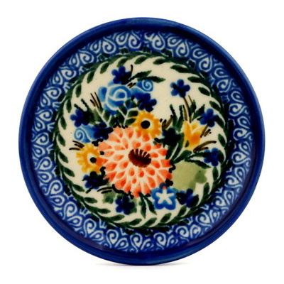 Polish Pottery Mini Plate, Coaster plate La Memoire UNIKAT