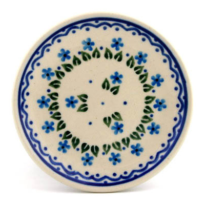 Polish Pottery Mini Plate, Coaster plate Little Daisy Dot