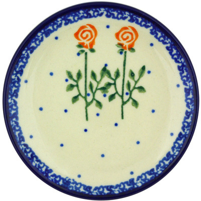 Polish Pottery Mini Plate, Coaster plate Macintosh Rose