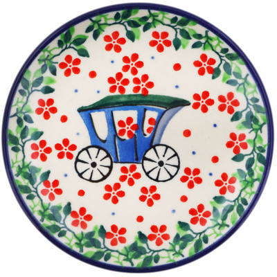 Polish Pottery Mini Plate, Coaster plate Magical Carriage