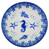 Polish Pottery Mini Plate, Coaster plate Marine Life