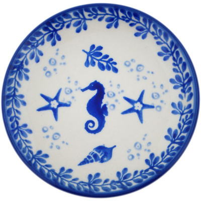 Polish Pottery Mini Plate, Coaster plate Marine Life