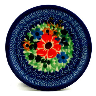 Polish Pottery Mini Plate, Coaster plate May Flowers UNIKAT