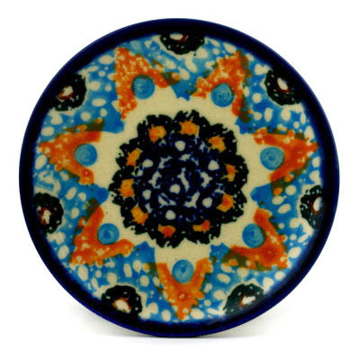 Polish Pottery Mini Plate, Coaster plate Morning Break UNIKAT