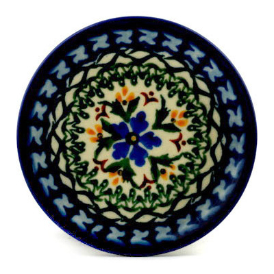 Polish Pottery Mini Plate, Coaster plate Morning Glorioso UNIKAT