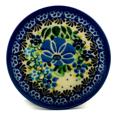 Polish Pottery Mini Plate, Coaster plate Morning Glory UNIKAT