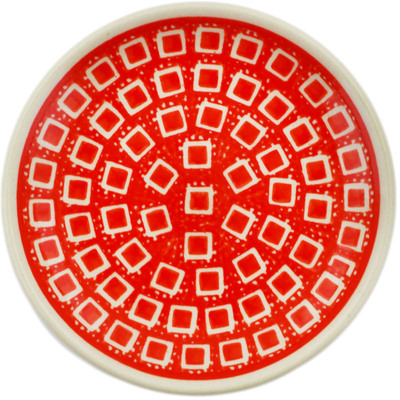 Polish Pottery Mini Plate, Coaster plate Orange Shine