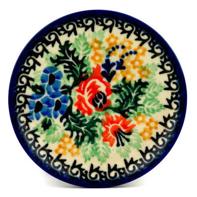 Polish Pottery Mini Plate, Coaster plate Passion For Spring UNIKAT
