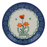Polish Pottery Mini Plate, Coaster plate Peach Spring Daisy