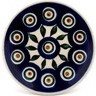 Polish Pottery Mini Plate, Coaster plate Peacock Leaves