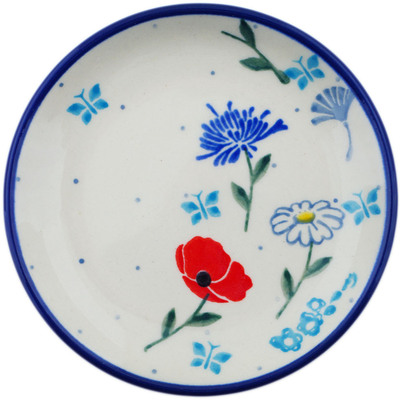 Polish Pottery Mini Plate, Coaster plate Picking Field