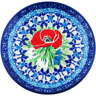 Polish Pottery Mini Plate, Coaster plate Polish Fields UNIKAT