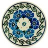 Polish Pottery Mini Plate, Coaster plate Poppy Circle