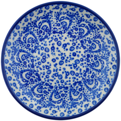 Polish Pottery Mini Plate, Coaster plate Raindrops UNIKAT