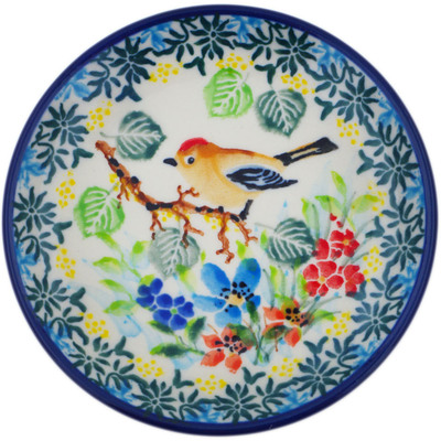Polish Pottery Mini Plate, Coaster plate Relaxing Day UNIKAT