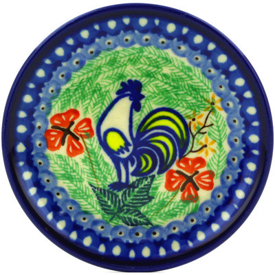 Polish Pottery Mini Plate, Coaster plate Rise And Shine UNIKAT