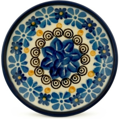 Polish Pottery Mini Plate, Coaster plate Royal Kaleidoscope UNIKAT
