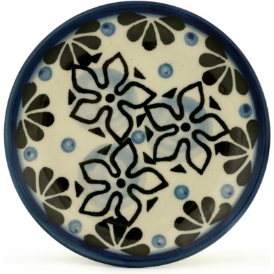 Polish Pottery Mini Plate, Coaster plate Royal Star Flower