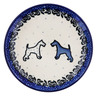 Polish Pottery Mini Plate, Coaster plate Schnauzer Sweetness