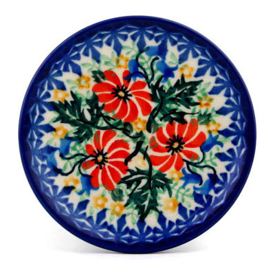 Polish Pottery Mini Plate, Coaster plate Secret Garden UNIKAT