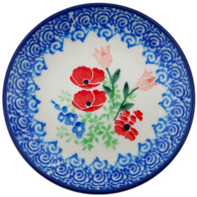 Polish Pottery Mini Plate, Coaster plate Sidewalk Sights