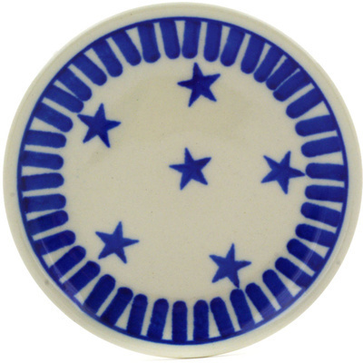 Polish Pottery Mini Plate, Coaster plate Simple Stars
