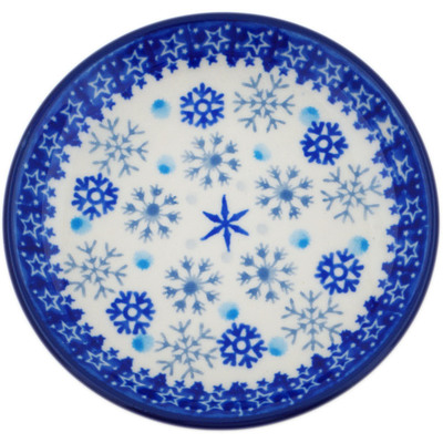 Polish Pottery Mini Plate, Coaster plate Snow Storm