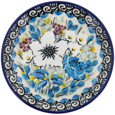 Polish Pottery Mini Plate, Coaster plate Solstice Bloom UNIKAT