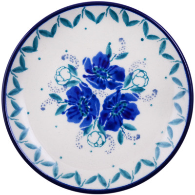 Polish Pottery Mini Plate, Coaster plate Spearmint Rose