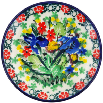 Polish Pottery Mini Plate, Coaster plate Spring Has Sprung UNIKAT