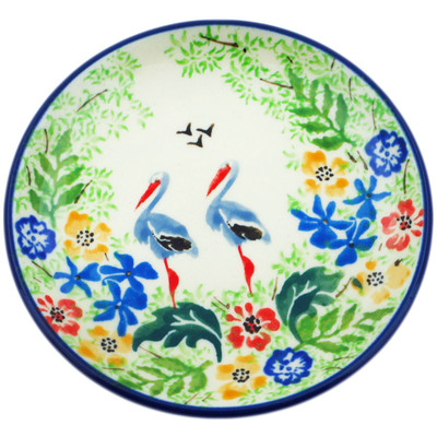 Polish Pottery Mini Plate, Coaster plate Springing Into Life UNIKAT