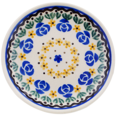Polish Pottery Mini Plate, Coaster plate Starry Rose Lullaby