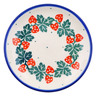 Polish Pottery Mini Plate, Coaster plate Strawberry Delight