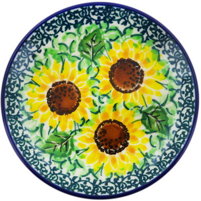 Polish Pottery Mini Plate, Coaster plate Summer Sunnies UNIKAT