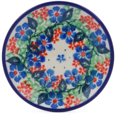 Polish Pottery Mini Plate, Coaster plate Summer Wreath