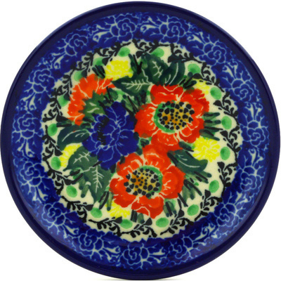 Polish Pottery Mini Plate, Coaster plate Sunny Meadow UNIKAT
