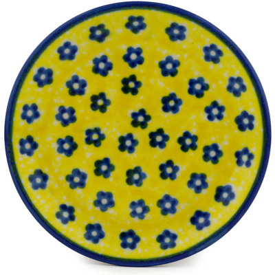 Polish Pottery Mini Plate, Coaster plate Sunshine