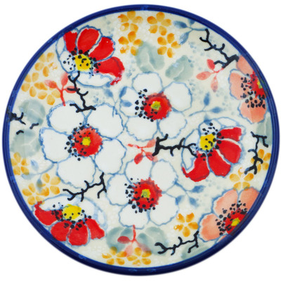 Polish Pottery Mini Plate, Coaster plate Sweet Floral Bliss UNIKAT