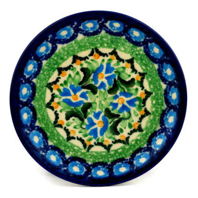 Polish Pottery Mini Plate, Coaster plate Top Of The Morning UNIKAT